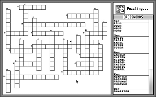 Crossword atari screenshot